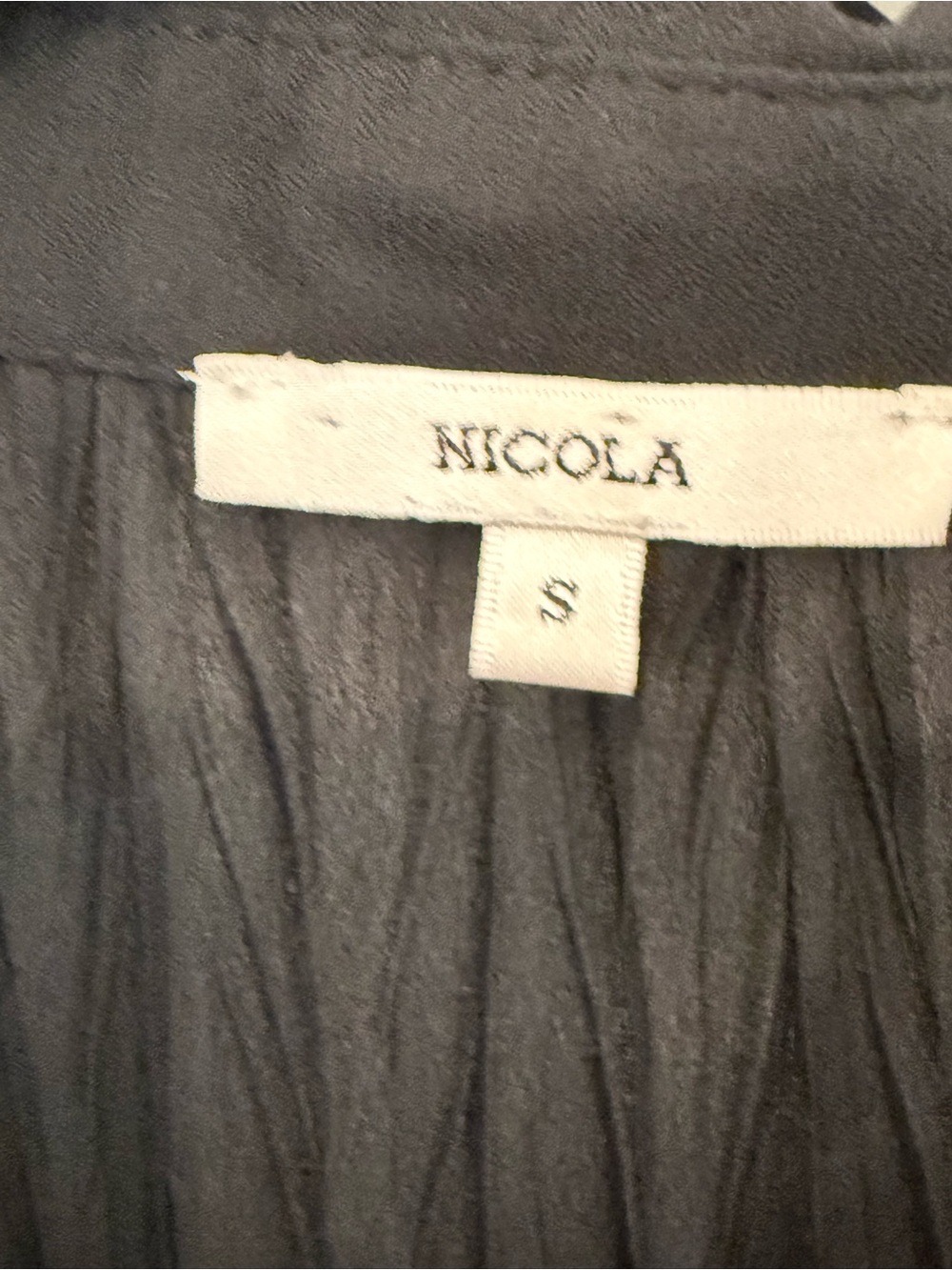NICOLA Black Ridged Detailed Button Down Blouse - Picture 5 of 8